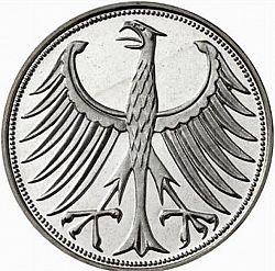 Large Obverse for 5 Mark 1961 coin