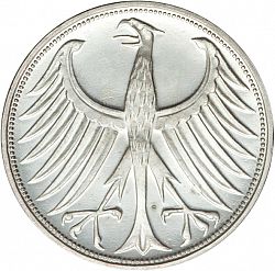 Large Obverse for 5 Mark 1965 coin