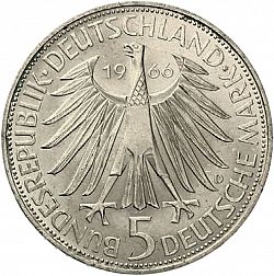 Large Obverse for 5 Mark 1966 coin