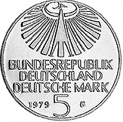 Large Obverse for 5 Mark 1979 coin