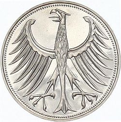 Large Reverse for 5 Mark 1951 coin