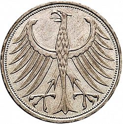 Large Reverse for 5 Mark 1956 coin