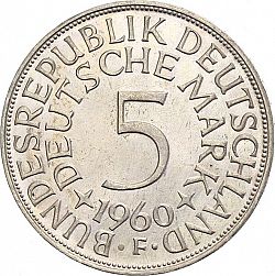 Large Reverse for 5 Mark 1960 coin