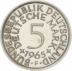 Large Reverse for 5 Mark 1965 coin