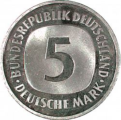 Large Reverse for 5 Mark 1976 coin