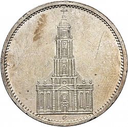 Large Reverse for 5 Reichsmark 1934 coin