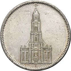 Large Reverse for 5 Reichsmark 1934 coin