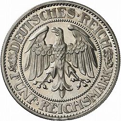 Large Obverse for 5 Reichsmark 1929 coin