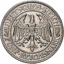 Large Obverse for 5 Reichsmark 1931 coin