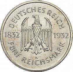 Large Obverse for 5 Reichsmark 1932 coin
