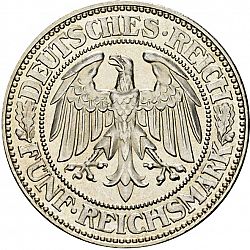Large Reverse for 5 Reichsmark 1927 coin