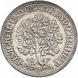 Large Reverse for 5 Reichsmark 1927 coin