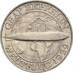 Large Reverse for 5 Reichsmark 1930 coin