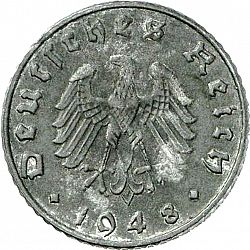 Large Reverse for 5 Reichspfennig 1948 coin