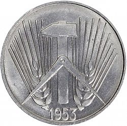 Large Reverse for 5 Pfennig 1953 coin