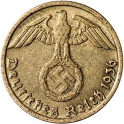 Large Obverse for 5 Reichspfenning 1936 coin