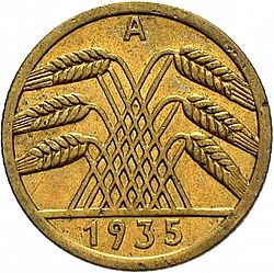 Large Reverse for 5 Pfenning 1935 coin