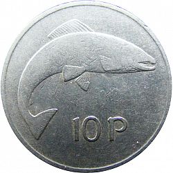 Large Reverse for 10P - Ten Pence 1975 coin