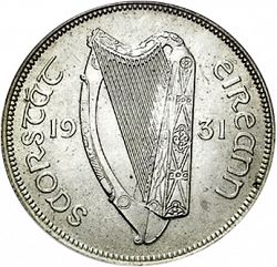 Large Obverse for 2s6d - Half Crown 1931 coin