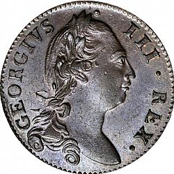 Large Obverse for Halfpenny 1781 coin