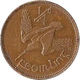 Large Reverse for 1/4d - Farthing 1930 coin
