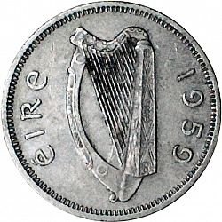Large Obverse for 1s - Shilling 1959 coin