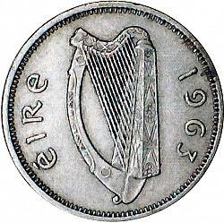 Large Obverse for 1s - Shilling 1963 coin
