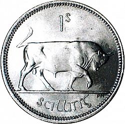 Large Reverse for 1s - Shilling 1968 coin