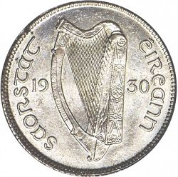 Large Obverse for 1s - Shilling 1930 coin