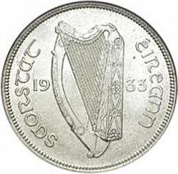 Large Obverse for 2s - Florin 1933 coin