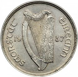Large Obverse for 2s - Florin 1937 coin