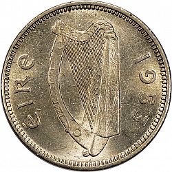 Large Obverse for 3d - 3 Pence 1953 coin