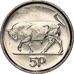 Large Reverse for 5P - Five Pence 1996 coin