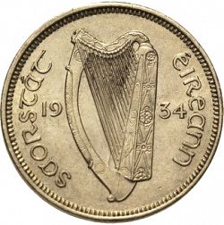 Large Obverse for 6d - 6 Pence 1934 coin