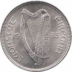 Large Obverse for 6d - 6 Pence 1935 coin