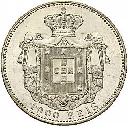 Large Reverse for 1000 Réis ( Dez Tostôes ) 1899 coin