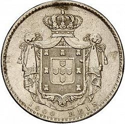 Large Reverse for 1000 Réis ( 10 Tostôes ) 1845 coin