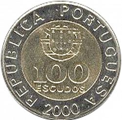 Large Obverse for 100 Escudos 2000 coin
