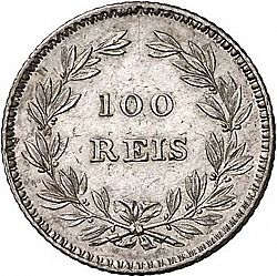 Large Reverse for 100 Réis ( Tostâo ) 1853 coin