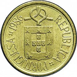 Large Obverse for 10 Escudos 1986 coin