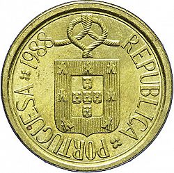 Large Obverse for 10 Escudos 1988 coin