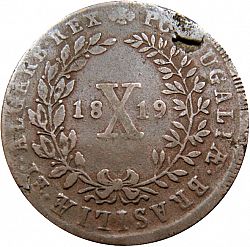 Large Reverse for 10 Réis 1819 coin