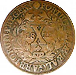 Large Reverse for 10 Réis 1812 coin