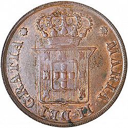 Large Obverse for 10 Réis 1833 coin