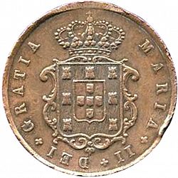Large Obverse for 10 Réis 1852 coin