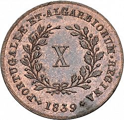 Large Reverse for 10 Réis 1839 coin