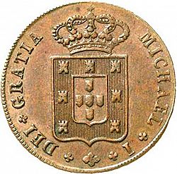 Large Obverse for 10 Réis 1831 coin