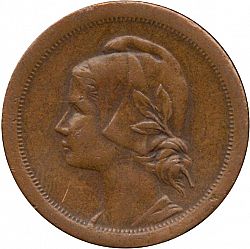 Large Obverse for 10 Centavos 1925 coin