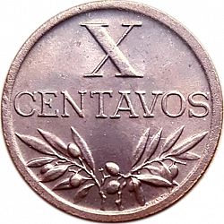 Large Obverse for 10 Centavos 1943 coin
