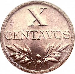 Large Reverse for 10 Centavos 1948 coin